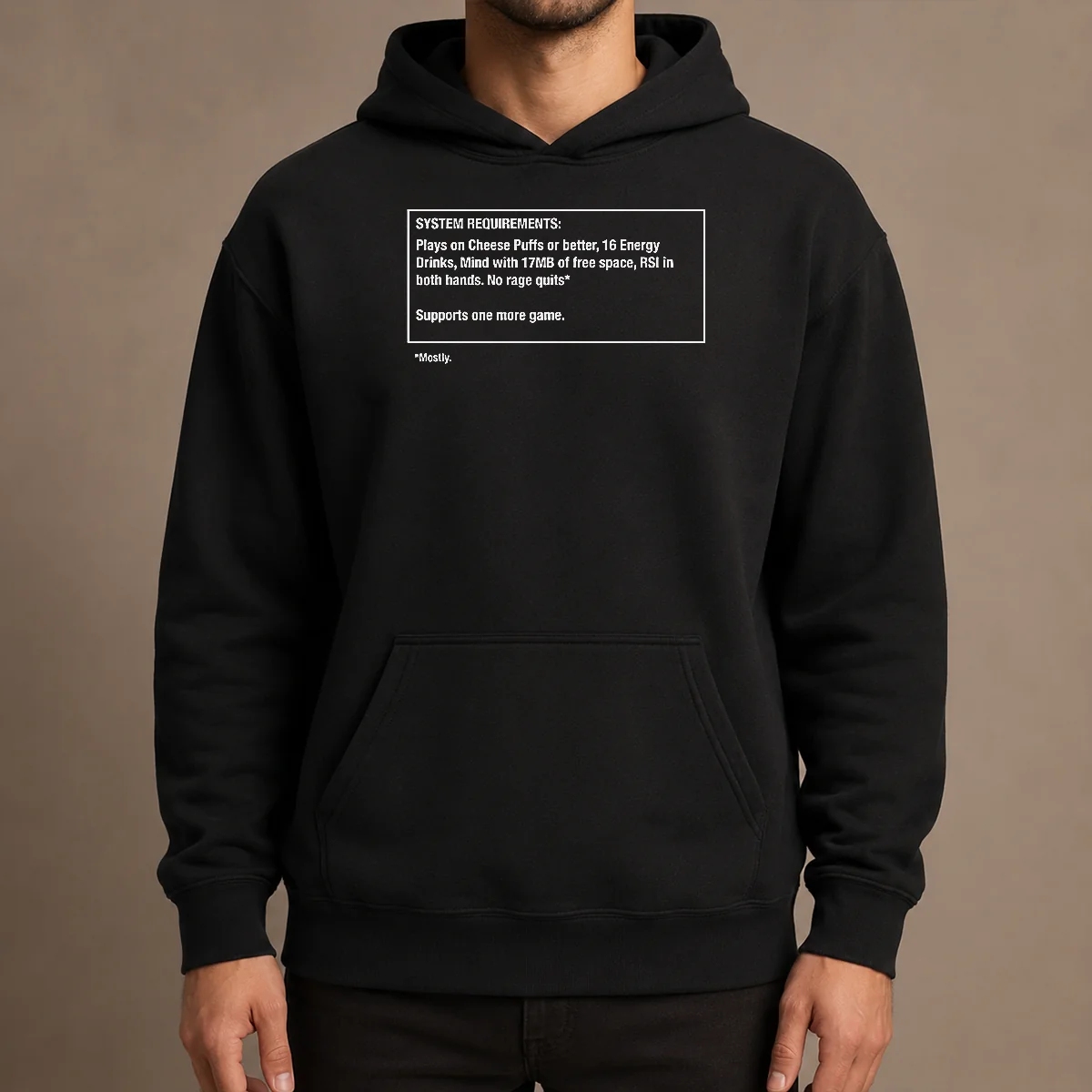 Original System Requirements For Gamers No Rage Quits Hoodie