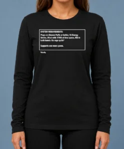 Original System Requirements For Gamers No Rage Quits Long Sleeve Shirt