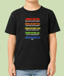 Original Things We Did Music Lyric Mashup Quote Song Lyrics Kids T-Shirt