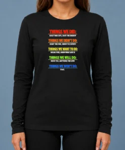 Original Things We Did Music Lyric Mashup Quote Song Lyrics Long Sleeve Shirt
