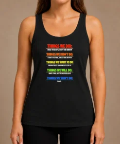 Original Things We Did Music Lyric Mashup Quote Song Lyrics Tank Top