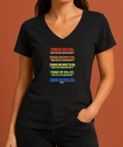 Original Things We Did Music Lyric Mashup Quote Song Lyrics V-Neck Shirt