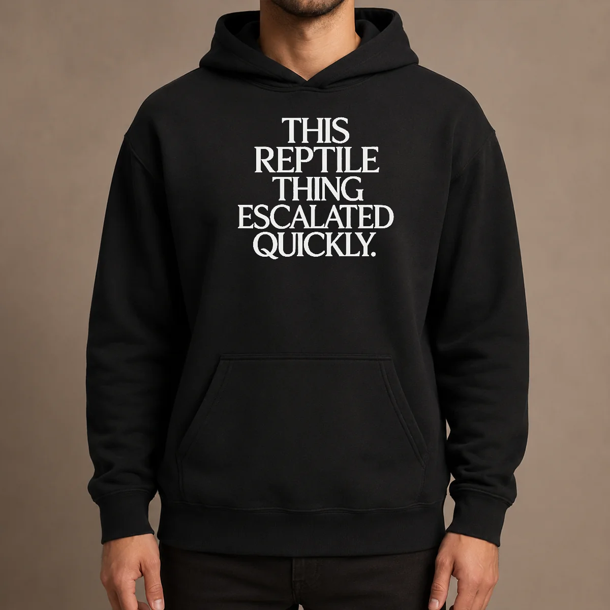Original This Reptile Thing Escalated Quickly Hoodie