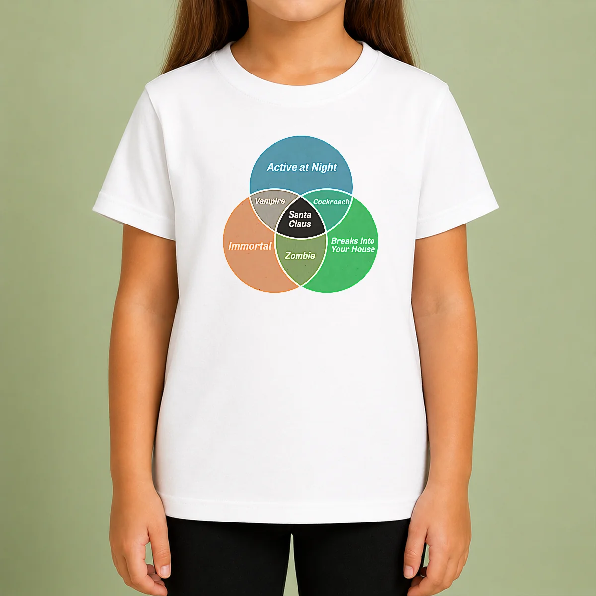 Perfect Premium Social Energy Venn Diagram Kids T Shirt in bright colors showing a playful Venn diagram design on a comfortable cotton tee