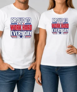 Premium American Labour Day Proud Worker Typography