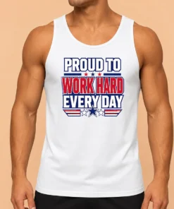 Premium American Labour Day Proud Worker Typography Tank Top