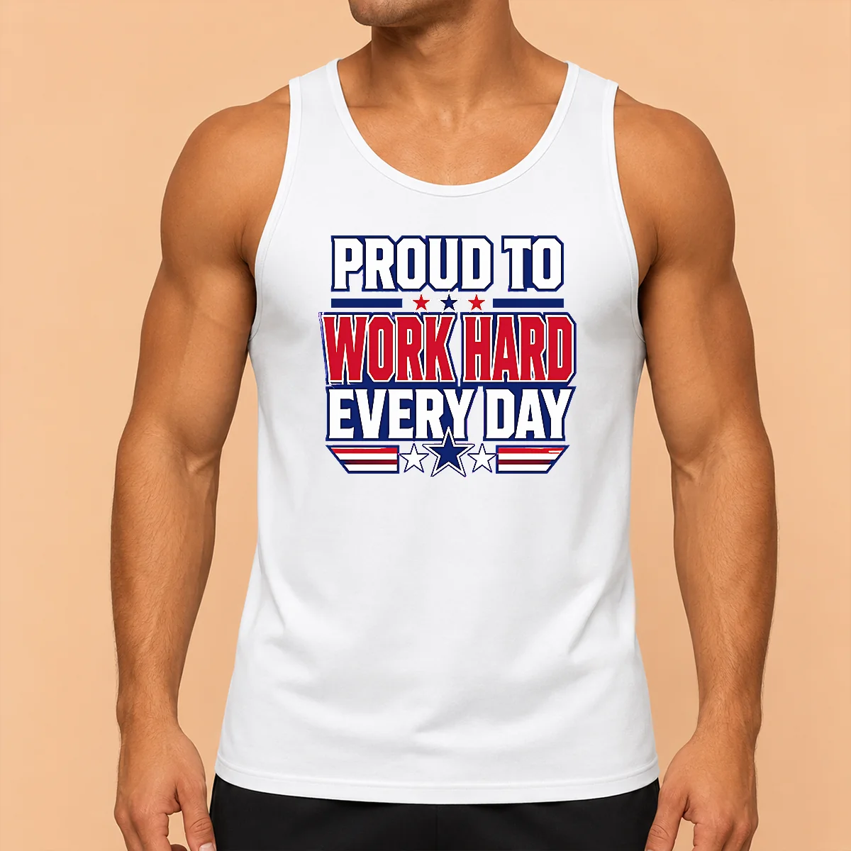 Premium American Labour Day Proud Worker Typography Tank Top