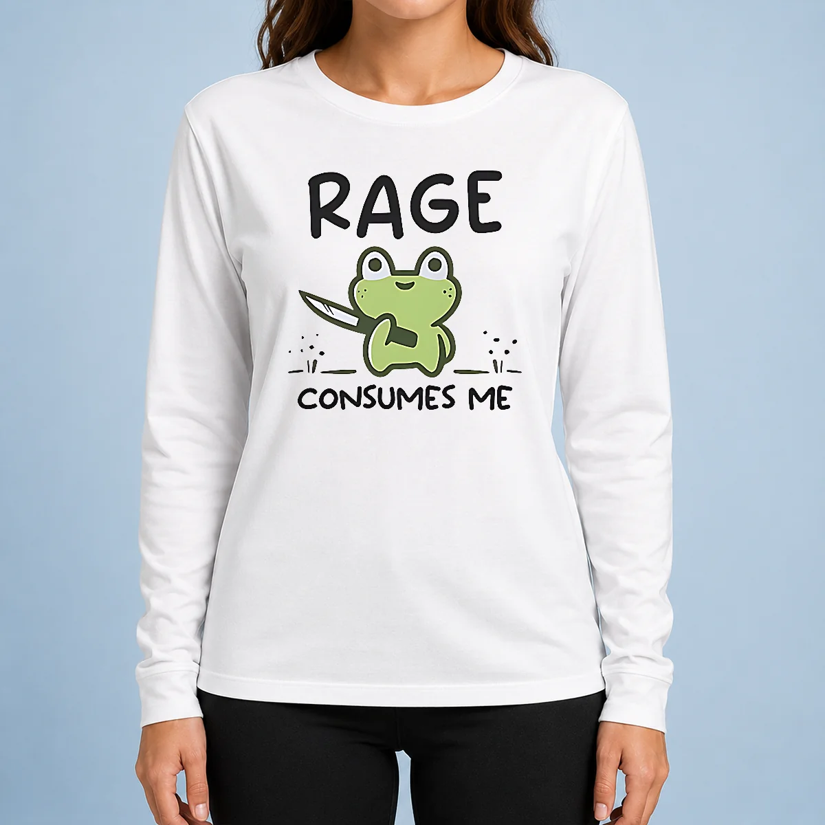 Premium Awesome Rage Consumes Me Frog Long Sleeve Shirt