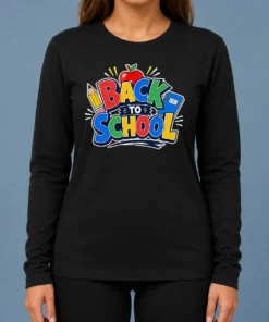 Premium Back To School Excitement Graphic Long Sleeve Shirt