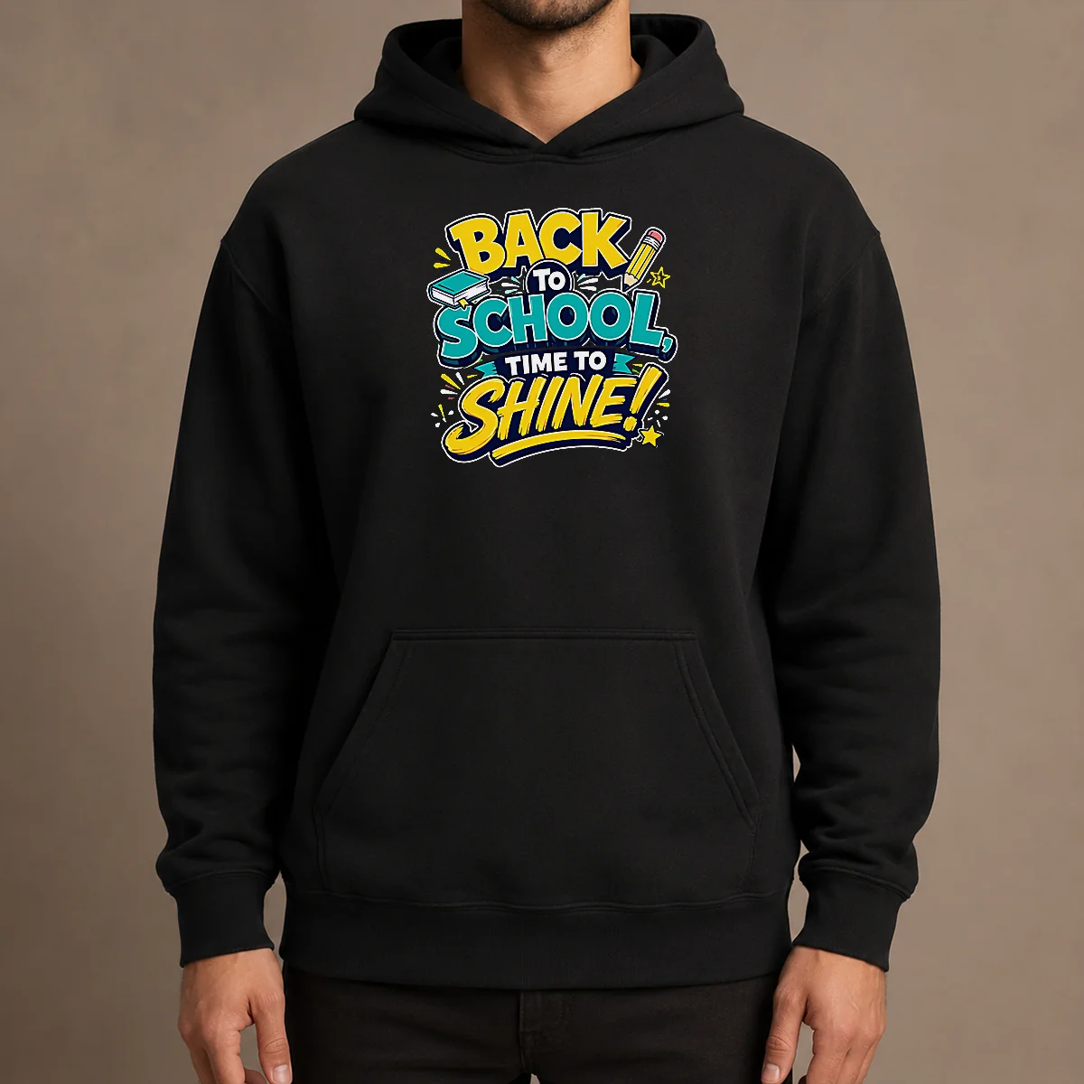 Premium Back To School Time To Shine Vector Hoodie