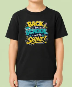 Premium Back To School Time To Shine Vector Kids T-Shirt