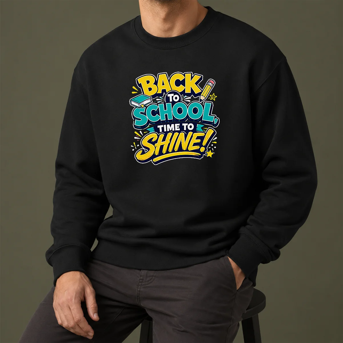 Premium Back To School Time To Shine Vector Sweater