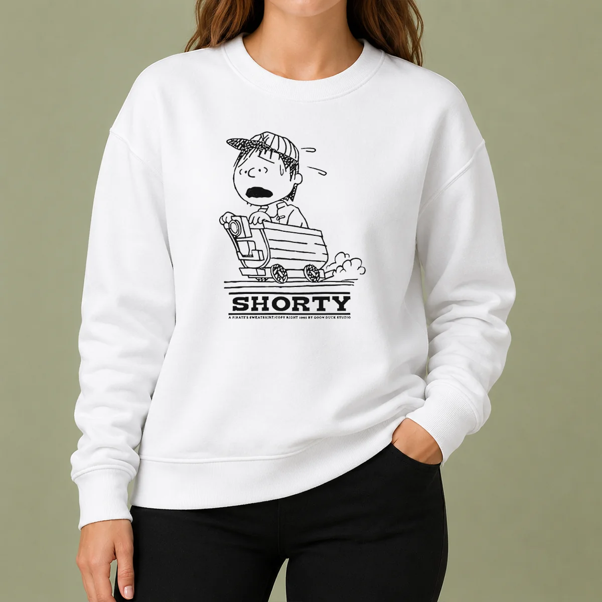 Premium Charlie Brown Peanuts Shorty A Pirate'S Sweatshirt Copy Right 1995 By Goon Sweater