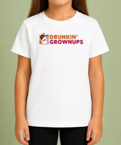 Premium Funny Drunkin Grownups DG Mug Logo Parody Kids T-Shirt