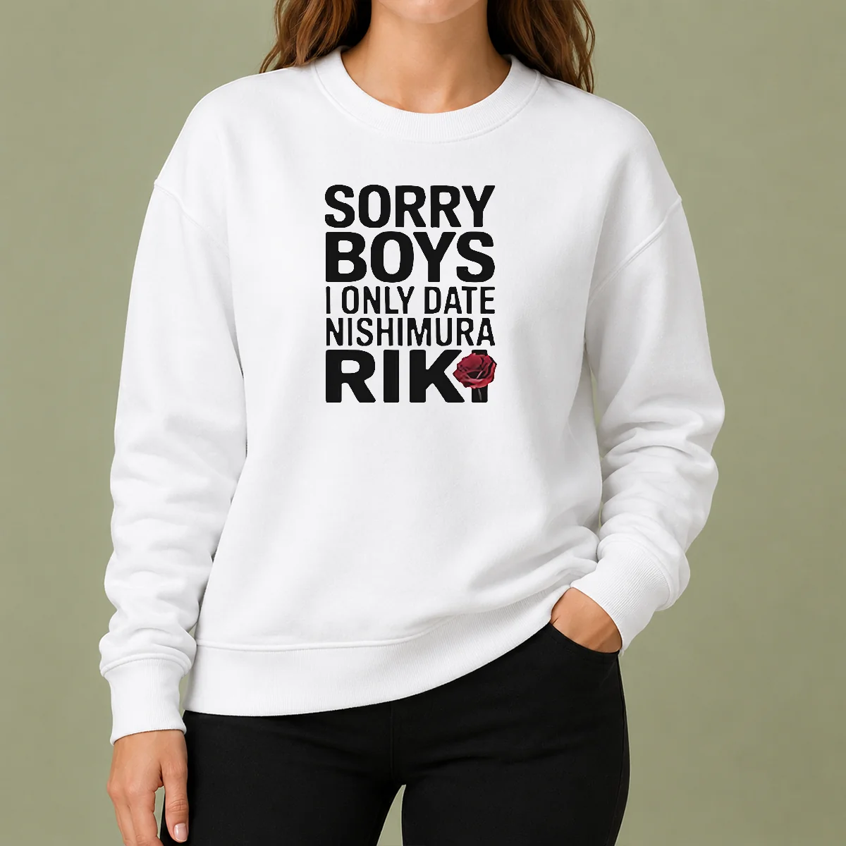 Premium Funny Sorry Boys I Only Date Nishimura Riki Ni Ki Sweater