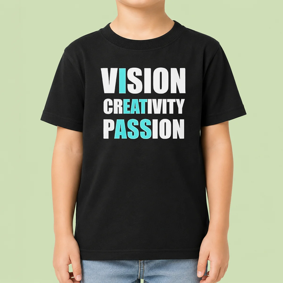 Premium Funny Vision Creativity Passion I Eat Ass Kids T Shirt in bright colors, short-sleeve cotton tee for children