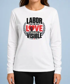 Premium Good Labor Is Love Made Visible Silhouette Long Sleeve Shirt