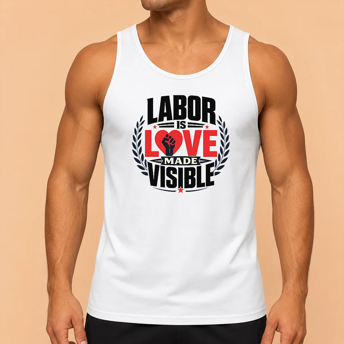 Premium Good Labor Is Love Made Visible Silhouette Tank Top