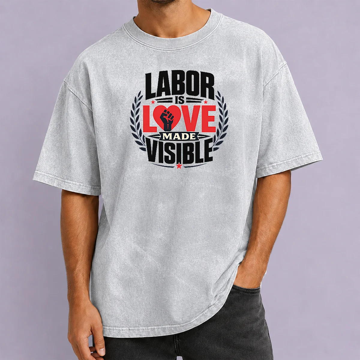 Premium Good Labor Is Love Made Visible Silhouette Shirt - Image 8