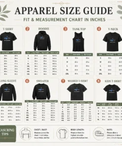 Size chart for Premium Good We Still Have It Rifle And Swiss Army Knife One Blue Star with measurements in inches and cm