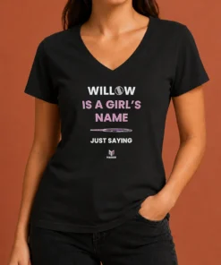 Premium Good Willow Is A Girl'S Name Just Saying V-Neck Shirt