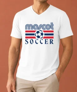 Premium Mascot Soccer Country Fan V-Neck Shirt
