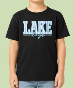 Premium Nice Ake Days Striped Summer Preppy Cottage Coastal Kids T-Shirt