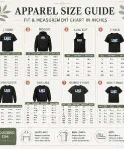 Size chart for Premium Nice Ake Days Striped Summer Preppy Cottage Coastal with measurements in inches and cm