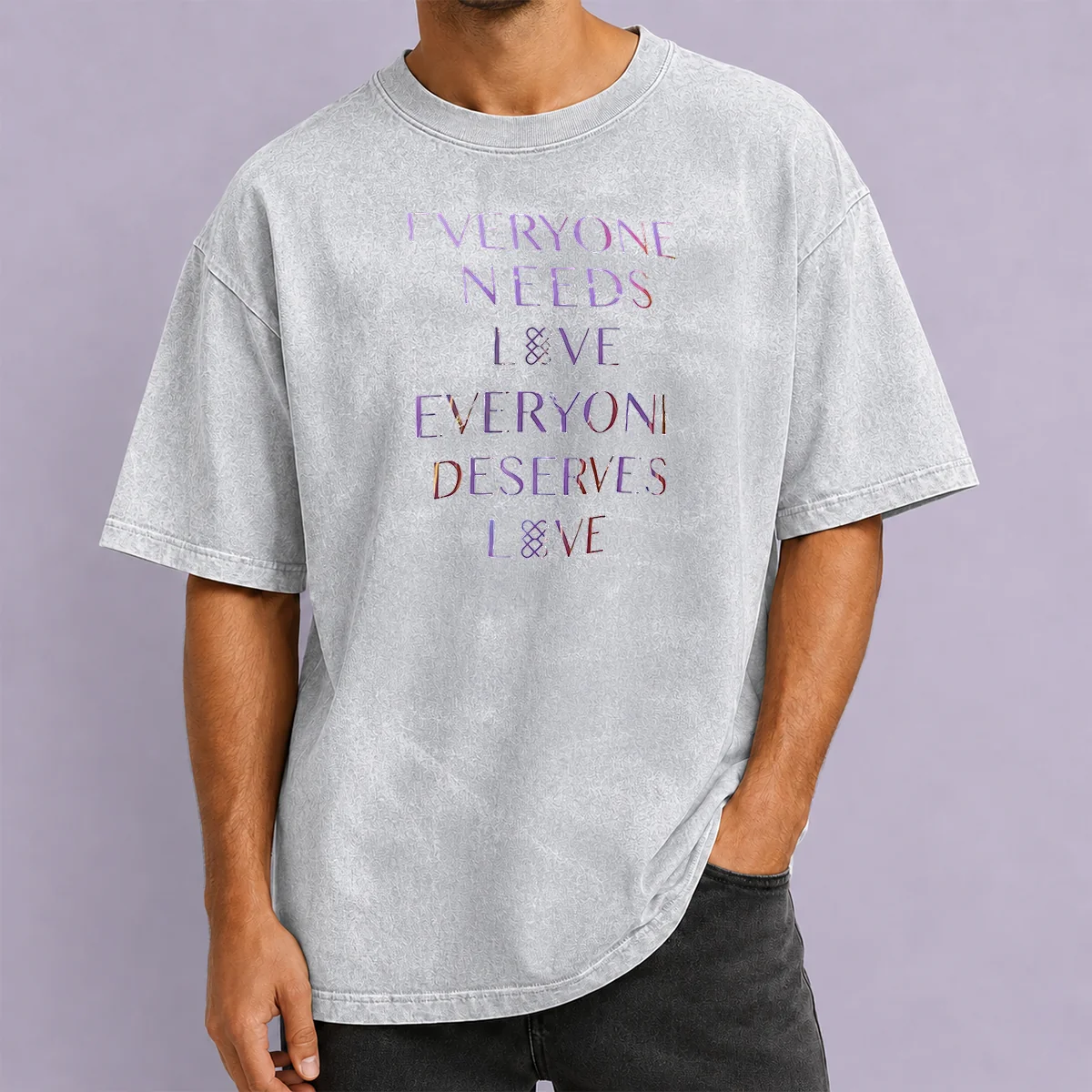 Premium Official Everyone Needs Love Everyone Deserves Love Washed T-Shirt
