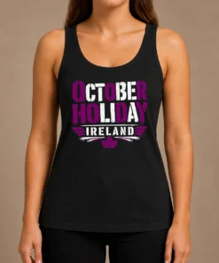 Premium Original October Holiday Ireland Stencil For Cozy Fall Celebrat Tank Top