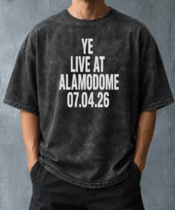 Premium Original Ye Live At Alamodome July 4 2026 Washed T-Shirt