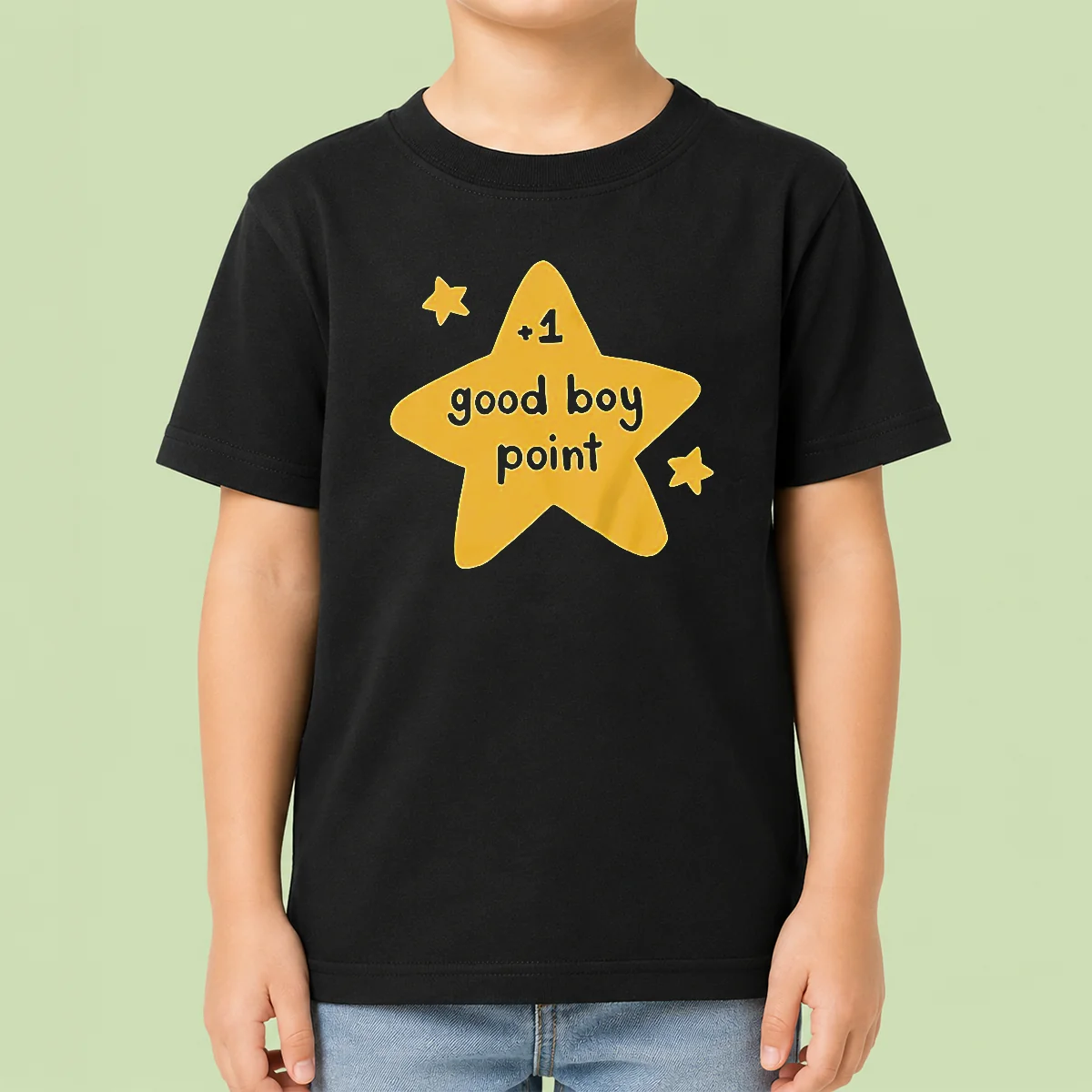 Premium Plus 1 Good Boy Point Star Reward Positive Reinforcement Kids T-Shirt