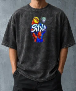 Premium Sylvia Pro Lyten Hownba Basketball Player Washed T Shirt in soft, worn cotton fabric