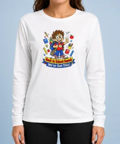 Pretty Awesome Back To School Cartoon Squad For Kids Long Sleeve Shirt