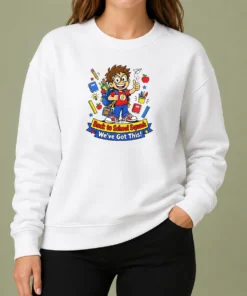 Pretty Awesome Back To School Cartoon Squad For Kids Sweater