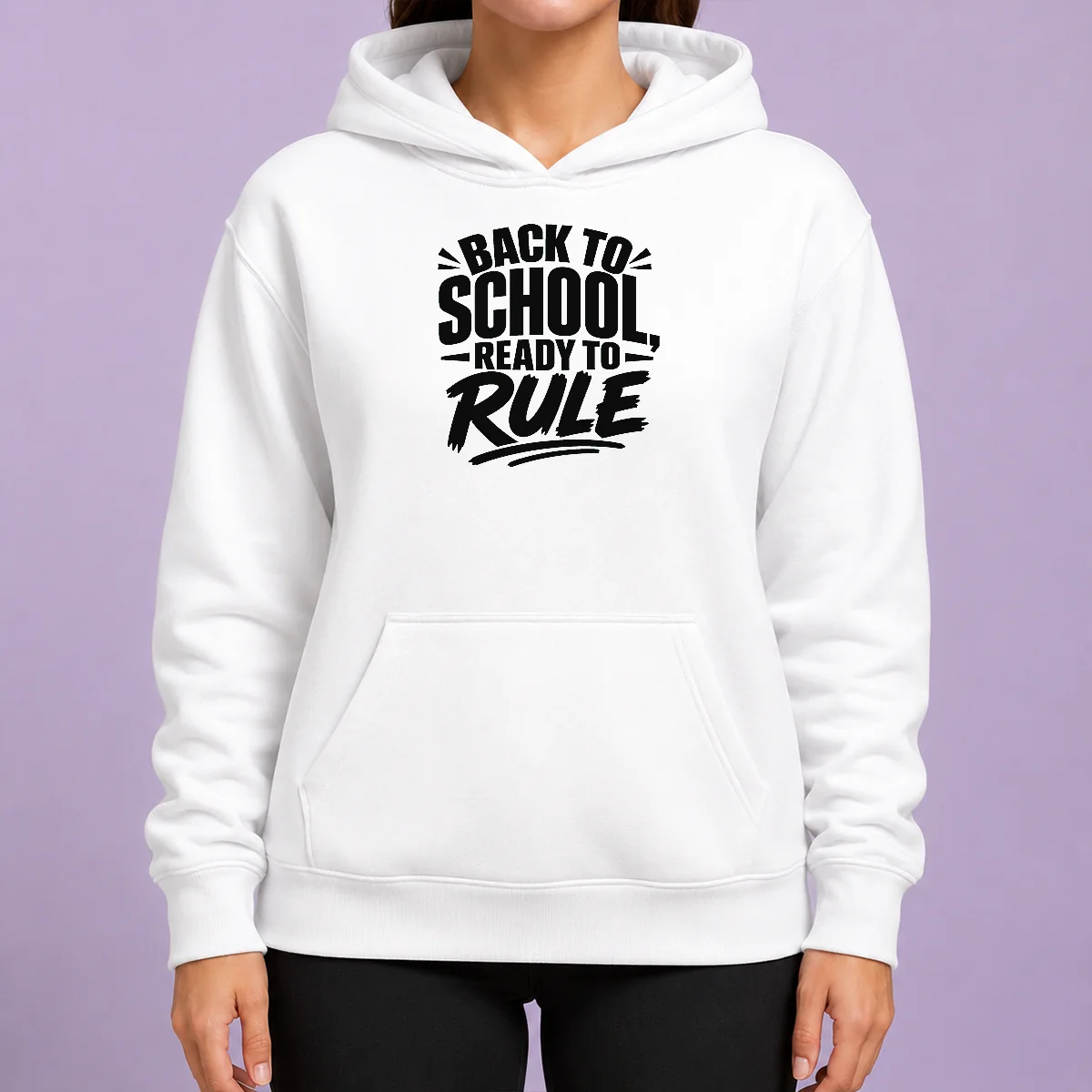 Pretty Back To School Ready To Rule Silhouette Hoodie