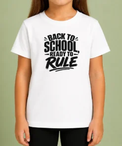 Pretty Back To School Ready To Rule Silhouette Kids T-Shirt