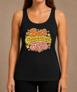 Pretty Best Grandparents Ever Groovy Retro Tank Top