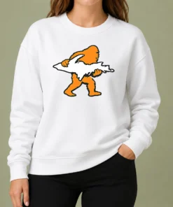 Pretty Bigfoot Holding UP Of Michigan Upper Peninsula Sweater