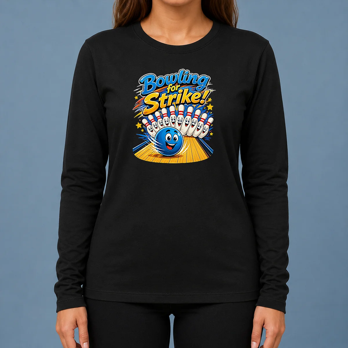 Pretty Bowling For Strike Anime Long Sleeve Shirt