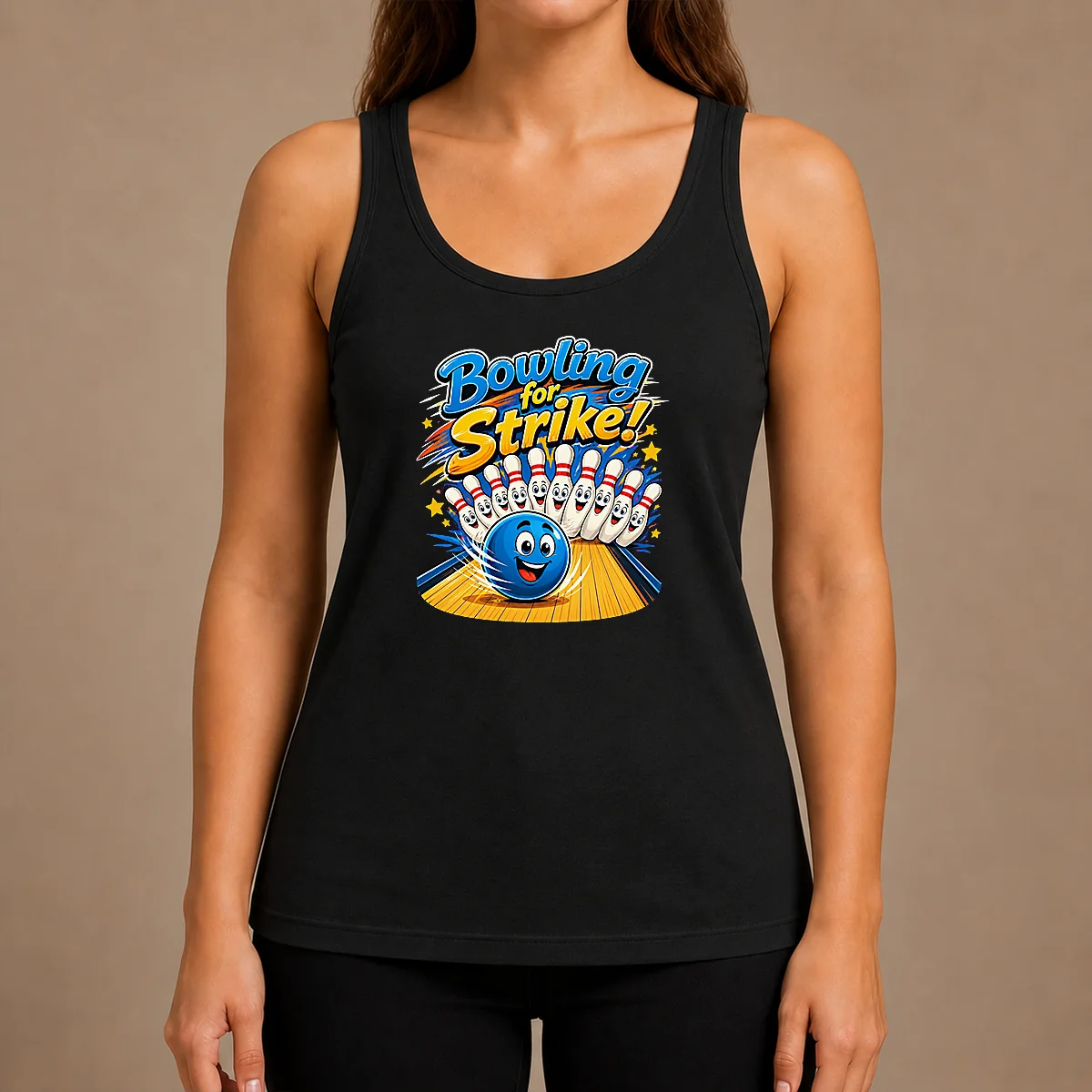 Pretty Bowling For Strike Anime Tank Top