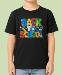 Pretty Exciting Back To School Silhouette For Students Kids T-Shirt