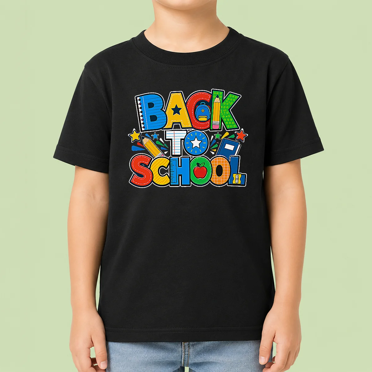 Pretty Exciting Back To School Silhouette For Students Kids T-Shirt