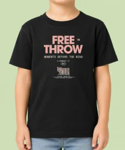 Pretty Free Throw Moments Before The Wind A Product Of Wax Promotional Barcode Label Kids T-Shirt
