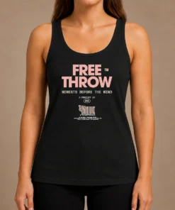Pretty Free Throw Moments Before The Wind A Product Of Wax Promotional Barcode Label printed on a black tank top with a classic fit