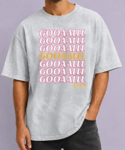 Pretty Gooalll Spin Soccer Fan Goal Washed T-Shirt