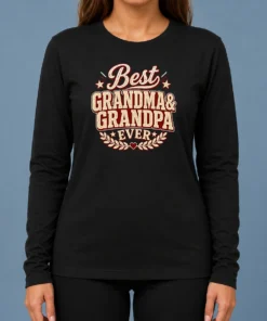 Pretty Grandparents Day Best Ever Vintage Vector Long Sleeve Shirt