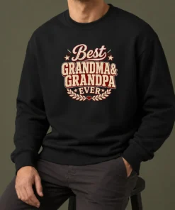 Pretty Grandparents Day Best Ever Vintage Vector Sweater