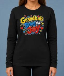 Pretty Grandparents Day Grandkids Bring The Joy Pop Art Long Sleeve Shirt