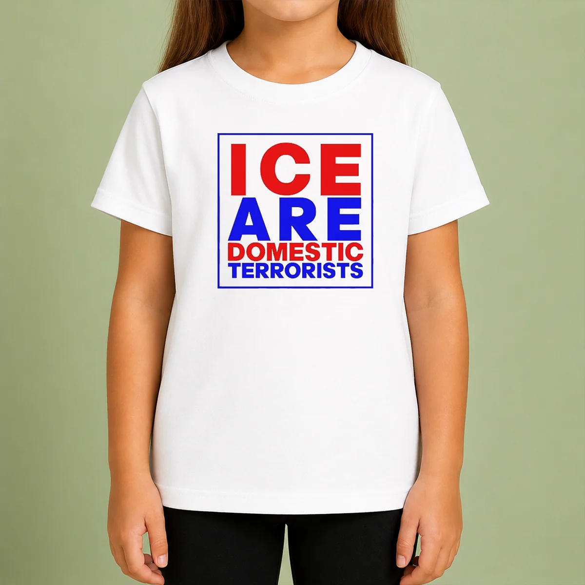 Pretty ICE Are Domestic Terrorists Kids T-Shirt